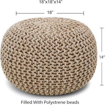REDEARTH Round Pouf Ottoman - Image 3