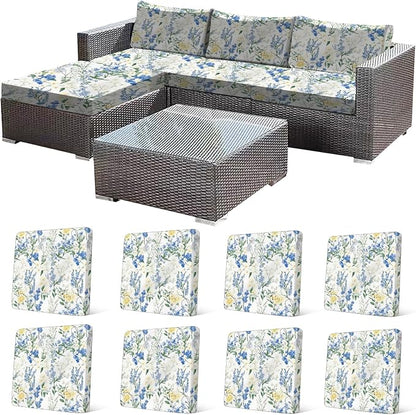 CALBODE 8 Pcs Stretch Indoor/Outdoor Seat Cushion Covers, by CALBODE