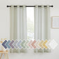 NICETOWN Semi Sheer Sage Green Linen Curtains 63 inch Length, Grommet Rustic by NICETOWN
