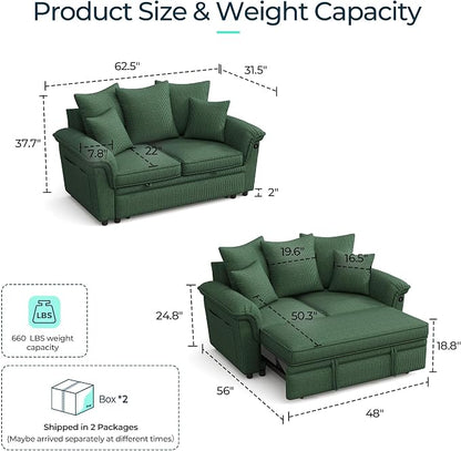 LINSY HOME Sectional Loveseat Sofa - Image 2