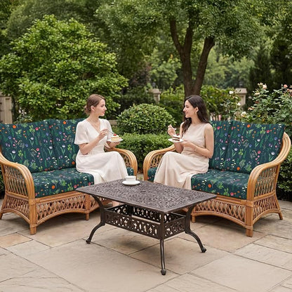 8Pcs Patio Cushion Covers Stretch Outdoor Furniture Protector Slipcovers | - Image 2