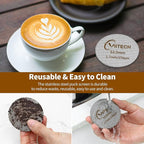 2 PCS Espresso Puck Screen, Espresso Filter Screen for 53.5mm Portafilter, Reusable 1.7mm Thickness 150μm, 316 Stainless Steel Coffee Filter Replacement, Coffee Puck Filter for Espresso Machine