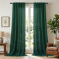 Dark Green Curtains 96 Inches Long by Pitalk
