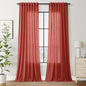 Christmas Red Linen Curtains 108 Inches Long by Nanspring