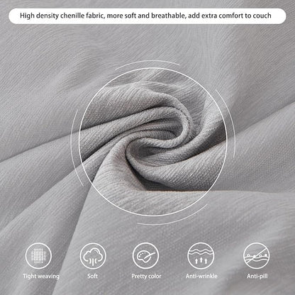 DREAMINGO Sofa Covers Washable Thick Chenille Couch Cover - Image 4