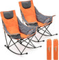 SUNNYFEEL Oversized Rocking Camping Chair 2 Pack, Fully Padded Patio Chair by SunnyFeelCamping