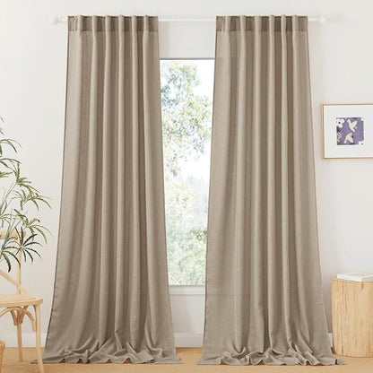 RYB HOME Sheer Curtains 108 inches, Extra Long Floor to Ceiling Curtains | by RYBHOME