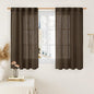 54 Inch Length Linen Curtains for Small Window, 34 x 54 Inch | Semi Sheer by LAMIT