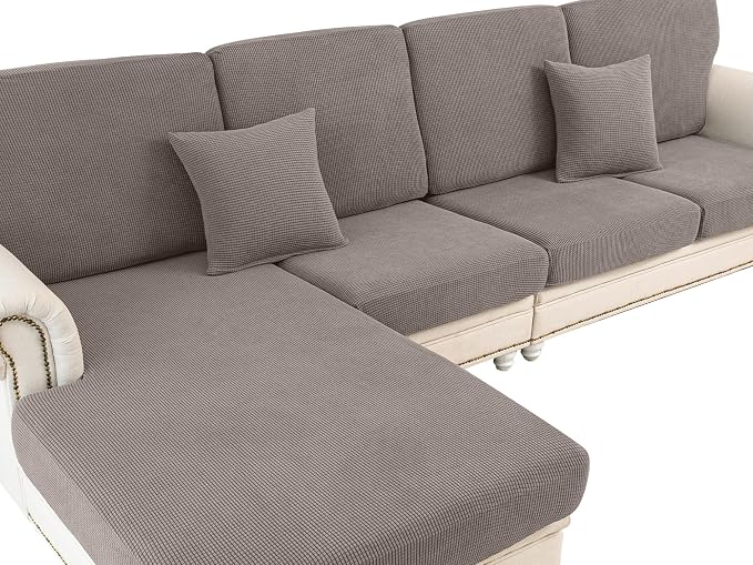 LA MEACK Couch Cushion Cover Seat Cushion Cover Stretch Armchair Cover Separate by LA+MEACK
