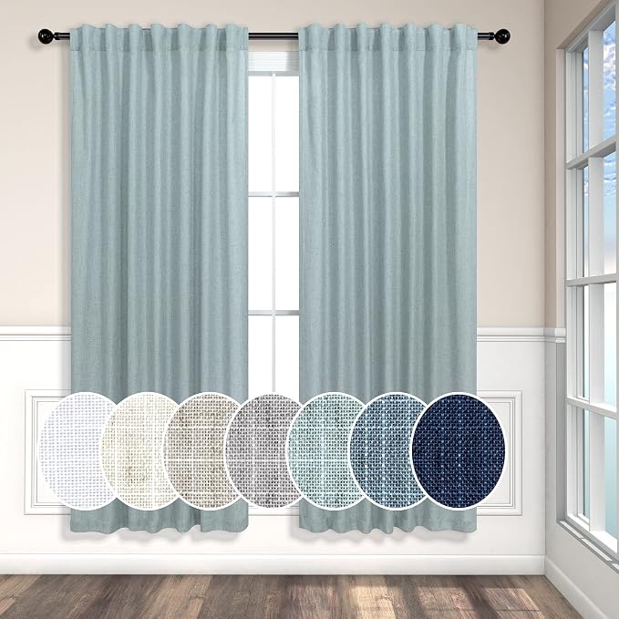 Seafoam Curtains 63 Inch Length by Pitalk