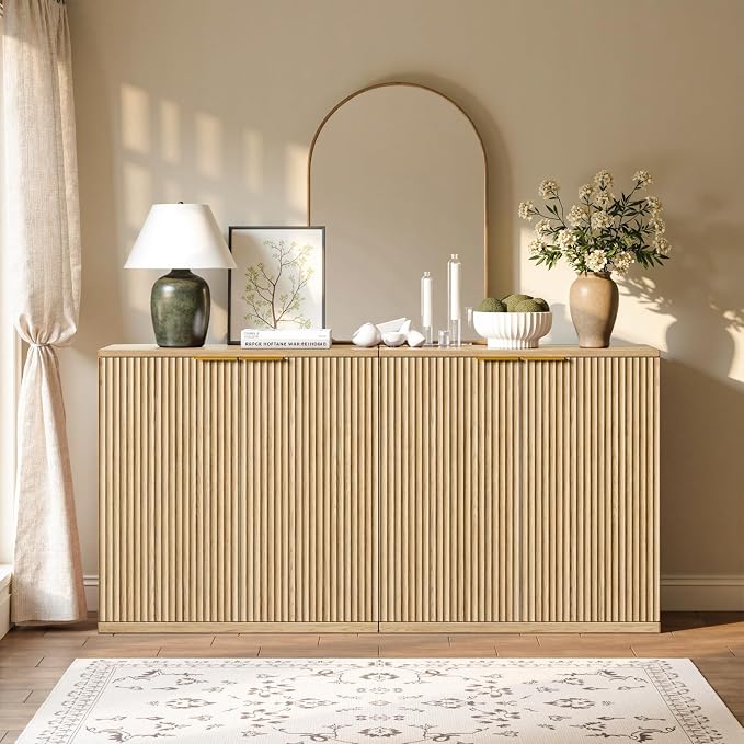 Evermagin 31.5" Oak Buffet Cabinet - Image 3