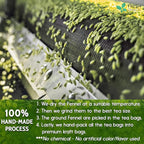 FreshDrinkUS, Premium 75 Fennel Seed Tea Bags – 100% Natural & Pure, Handmade Herbal Tea, Eco-Friendly, Fresh Aroma, Made with Natural Material Tea Bags. No Sugar, No Caffeine, No Gluten, Vegan.