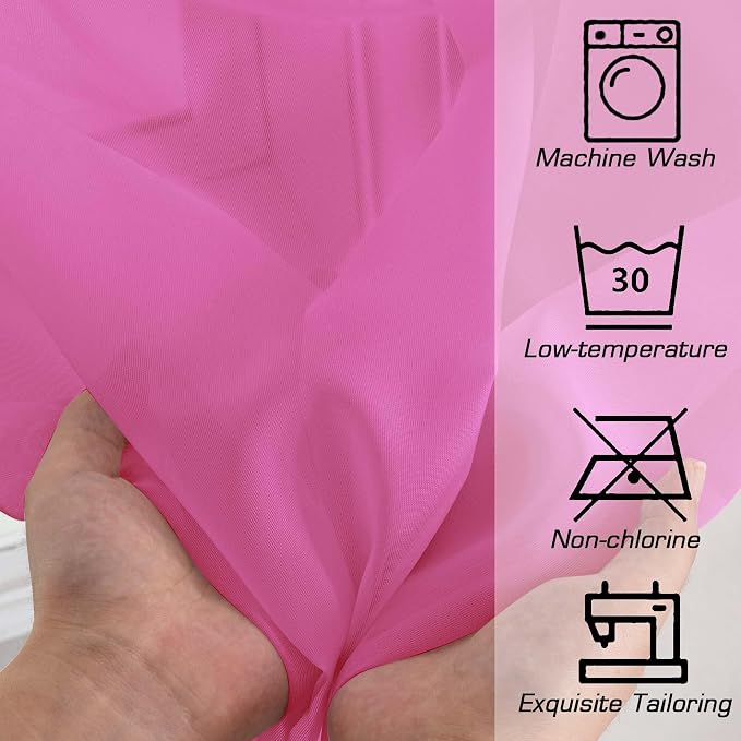 Simplebrand Rod Pocket Top Solid Voile Sheer Curtains - Image 6