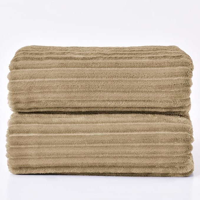 BEDELITE 3D Ribbed Jacquard Brown King Size Blankets - Image 9