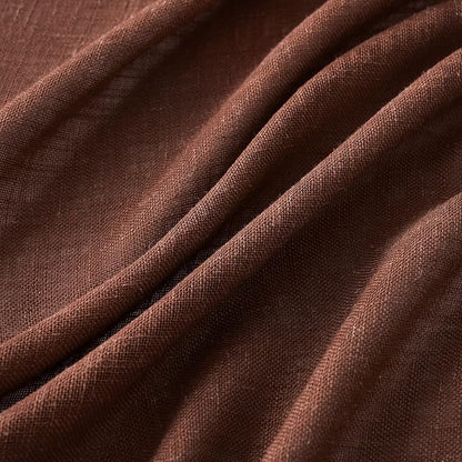 MIULEE Chocolate Brown Linen Curtains 52x72 Inch Length - Image 4
