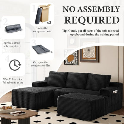 96" Sectional Couches for Living Room Cloud Couch Sofa - Image 4