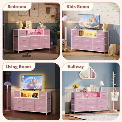WLIVE Dresser TV Stand for 45, 55 inch TV, Entertainment Center - Image 3