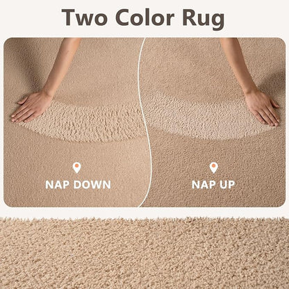 2x10 Beige Solid Runner Rug Washable Non-Slip - Image 9