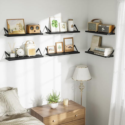 SRIWATANA Floating Shelves for Wall Decor, Wood Wall Shelves for Bathroom - Image 5