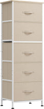 WLIVE Fabric Dresser, 5-Drawer Tall Dressers by WLIVE