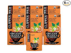Clipper Tea, Orange & Turmeric, Organic Tea with Licorice Root, Orange Peel and Hibiscus, Plant Based Herbal Tea, Caffeine Free British Tea, 6 Pack, 120 Unbleached Tea Bags