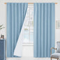 72 Inch 100% Blackout Linen Curtains by LAMIT