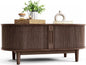 LINSY HOME Oval Coffee Table, Wood Coffee Table by LINSYHOME