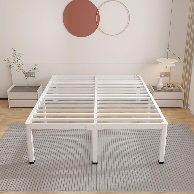 ROIL 12 Inch White Queen Bed Frame - Image 6