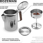 COLETTI Bozeman Percolator Coffee Pot — Camping Coffee Pot, Camping Coffee Makers – America’s Favorite Percolator – NO Aluminum or Plastic [12 cup]