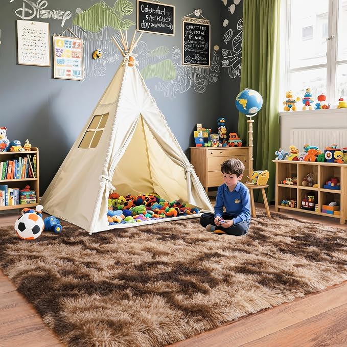 Large Area Rug for Living Room 10x14, Fluffy Shag Rug - Image 6