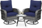 wildformers Luxury Outdoor Swivel Wicker Glider Patio Chairs by wildformers
