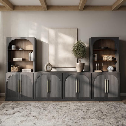 BELLEZE 6-Piece Modular TV Stand, Entertainment Center by BELLEZE