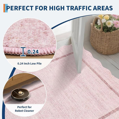 GarveeHome Scalloped Washable Area Rugs 8x10 Rugs - Image 6