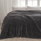 NEWCOSPLAY Fleece Ribbed Cozy Queen Blanket by NEWCOSPLAY