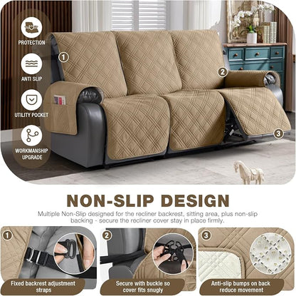 TAOCOCO 100% Waterproof Recliner Sofa Cover, Non Slip Split Couch Covers - Image 5