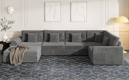 Modular Sectional Sofa, Oversized U Shaped Couch, Convertible Sleeper Sofa - Image 4