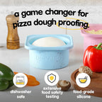 PLUS 1000ml Pizza Dough Proofing Containers for DIY family Artisan Pizza, Food Grade Silicone Stackable Boxes with Lids, Freezer, Fridge, Dishwasher Safe-Sprinkles Pattern-3 Pack (Multicolors)