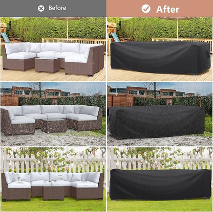 Mrrihand Patio Furniture Set Cover Waterproof, Outdoor Sectional Sofa Set Cover - Image 7