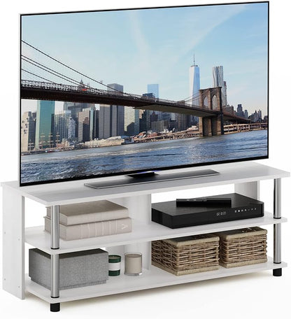 Furinno Sully TV Stand, 3-Tier Rectangular Entertainment Center by Furinno-FitsYourSpaceFitsYourBudget
