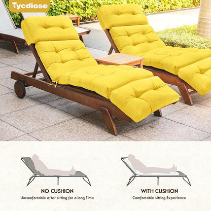 Waterproof Outdoor Chaise Lounge Chair Cushion 74.4 x 22 x 4.7 Inches Memory - Image 6