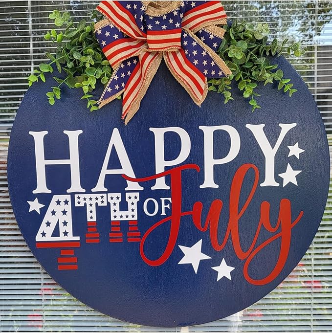 Patriotic Welcome Stencils 12” 4th of July Stencil Independence Day Stencils for Painting on Wood Door Hanger Porch Sign Decor