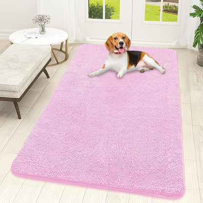 OLANLY Dog Door Mat for Muddy Paws 59x32, Super Absorbent Chenille Mud Mat | by OLANLY