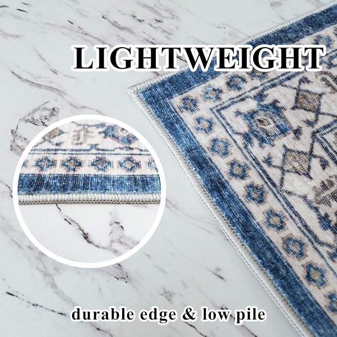 Washable 4x8 Hallway Runner Rug: Vintage 8ft Soft Runners - Image 7