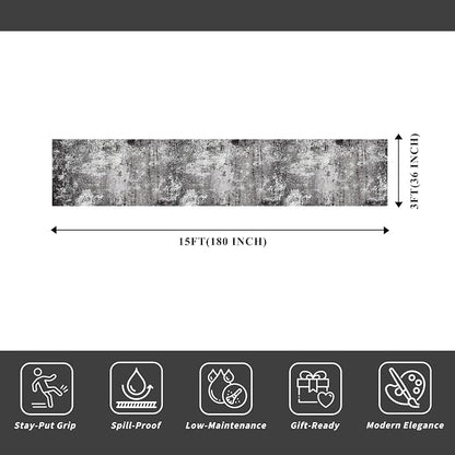 3x15 Ft Long Hallway Runner Rug – Non-Slip Washable Kitchen Floor Rug - Image 2