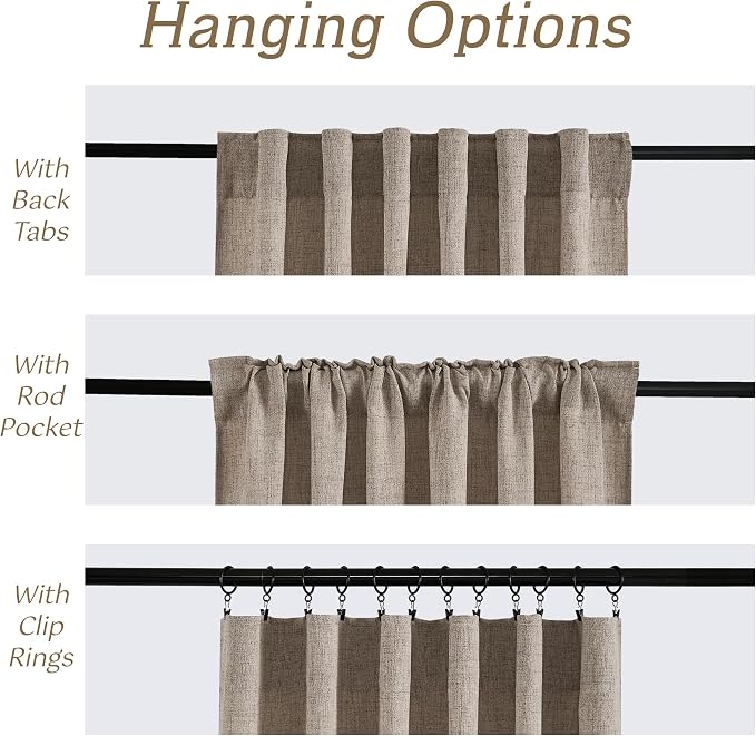 RYB HOME Sheer Curtains 102 inches, Extra Long Floor to Ceiling Curtains | Half - Image 5