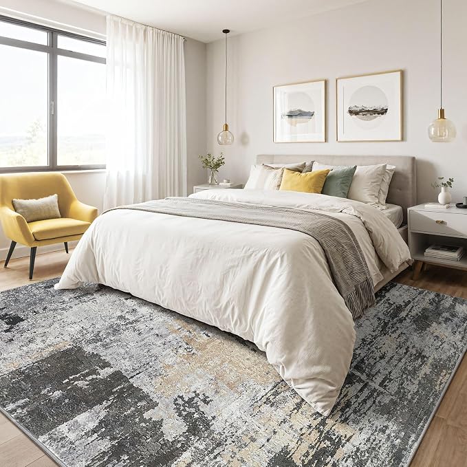 LOONGRUG 10x14 Area Rugs Washable Large Neutral Modern Living Room Rug | - Image 4