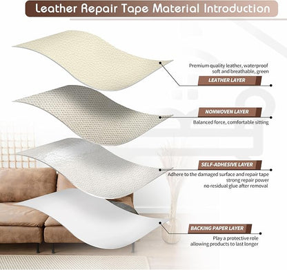 KING MOUNTAIN Leather Repair Patch, 12 x 60 Inches self Adhesive Leather Repair - Image 3
