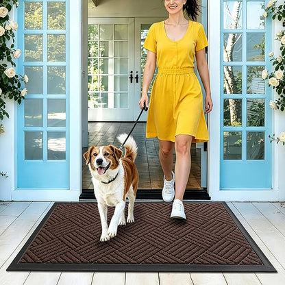 Front Door Mat, Heavy Duty Waterproof Doormat 35.5"x24", Stain Fade Resistant - Image 9