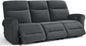 MCombo 87.8" Wall Hugger Power Reclining Sofa, 3-Seat Triple Recliner Couch by MCombo