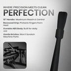 Rattleware 10" Black Espresso Machine Grinder Brush - Ideal For Home, Cafe, Restaurant, or Hotel - Long Durable Handle Coffee Grinder Cleaning Brush Trusted By Baristas